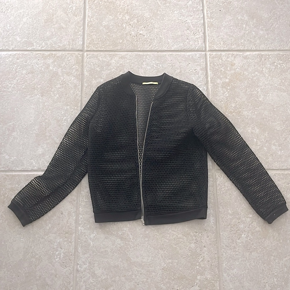 Gianni Bini womens medium mesh bomber jacket excellent condition